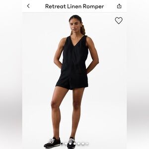 Athleta Retreat Linen Romper NWT